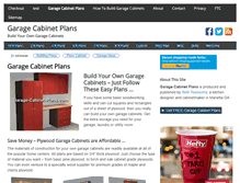 Tablet Screenshot of garage-cabinet-plans.com
